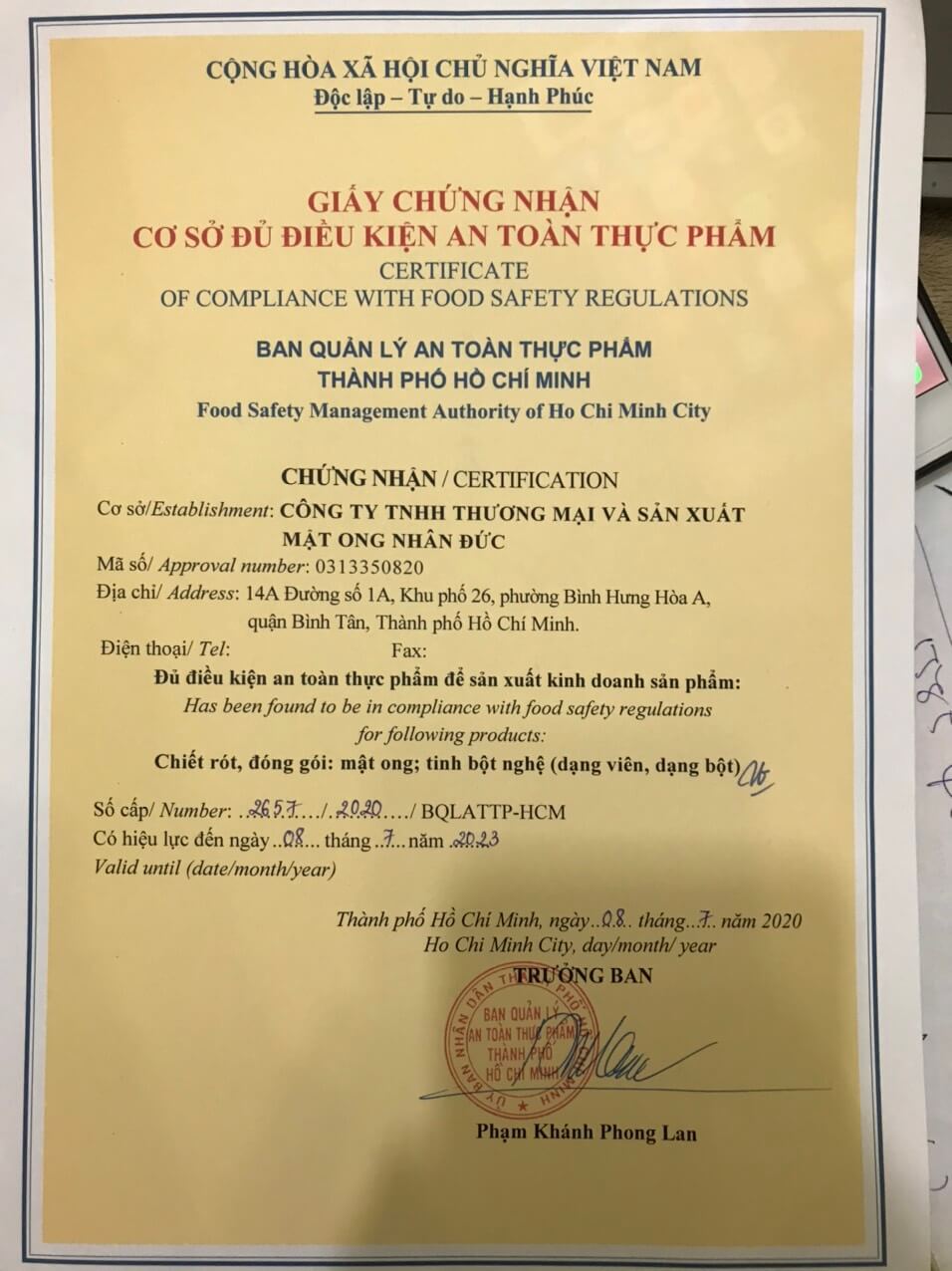 Giấy chứng nhận